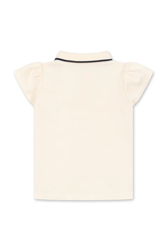 Dziewczynka Konges Sløjd polo dziecięce FLORITA POLO SHIRT OCS KS105381.PPY2 beżowy