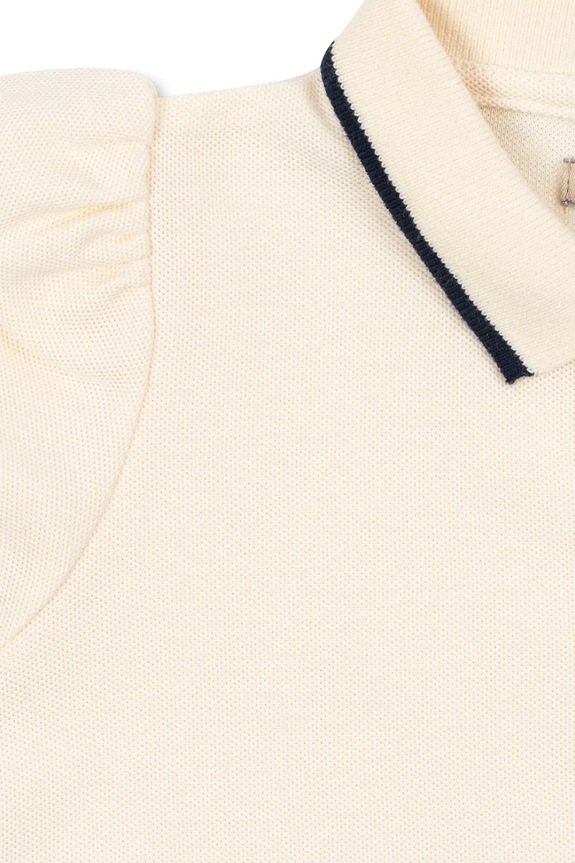 Konges Sløjd polo dziecięce FLORITA POLO SHIRT OCS beżowy KS105381.PPY2