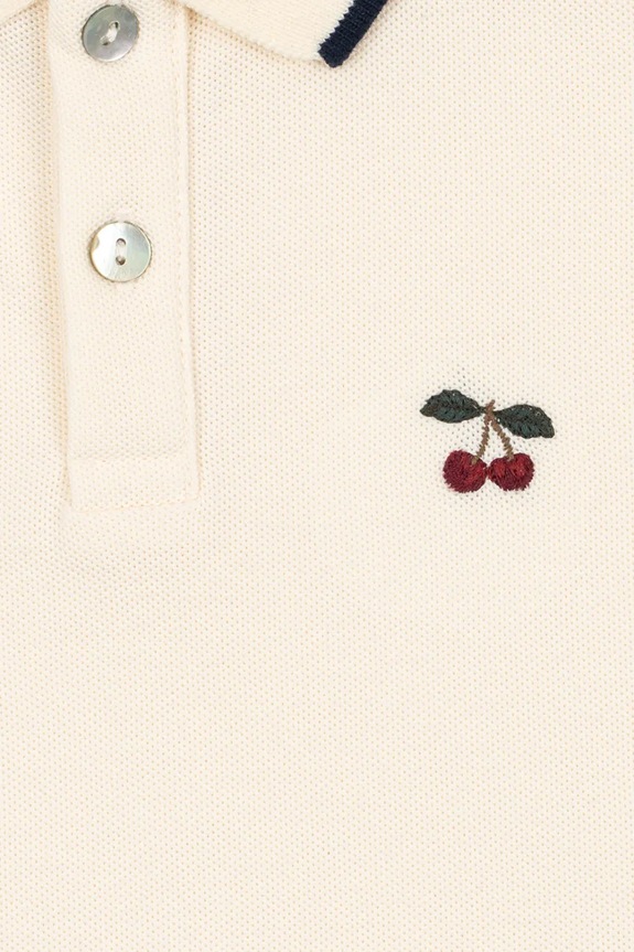Konges Sløjd polo dziecięce FLORITA POLO SHIRT OCS KS105381.PPY2 beżowy