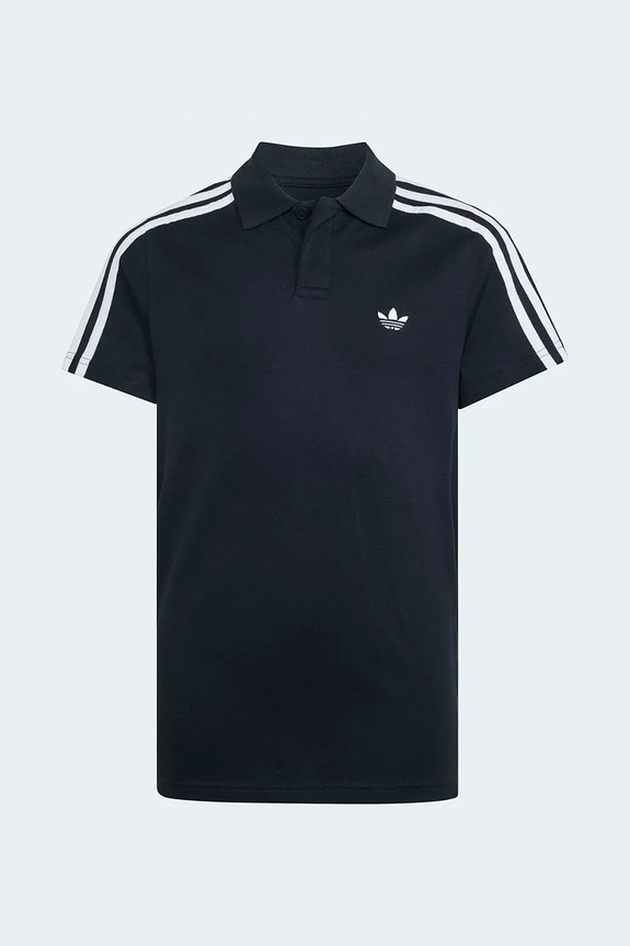 Detská bavlnená polokošeľa adidas Originals KE2952 čierna SS26