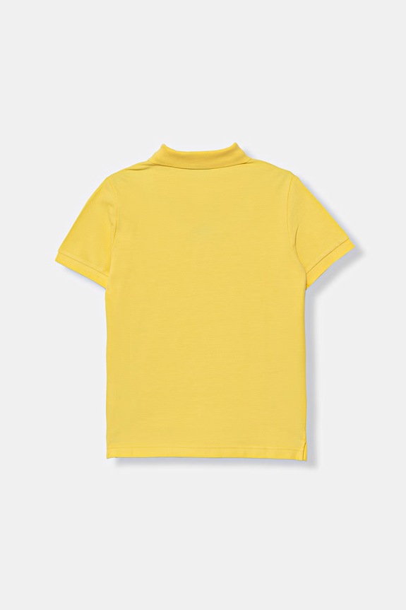 United Colors of Benetton polo dziecięce bawełniane 3089C300Q.G.Stagionale żółty SS26