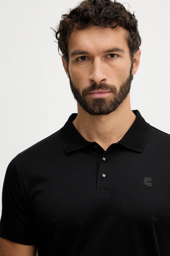 Bavlnené polo tričko Karl Lagerfeld 561200.745000 čierna