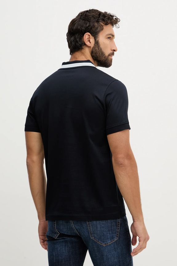 Bavlnené polo tričko Karl Lagerfeld 561200.745001 tmavomodrá SS26