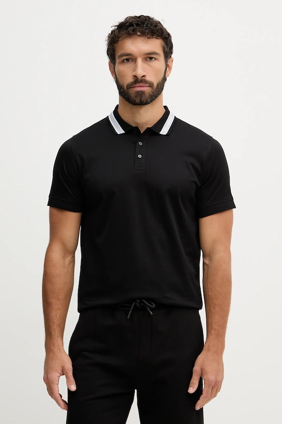 Karl Lagerfeld polo de bumbac uni negru 561200.745001