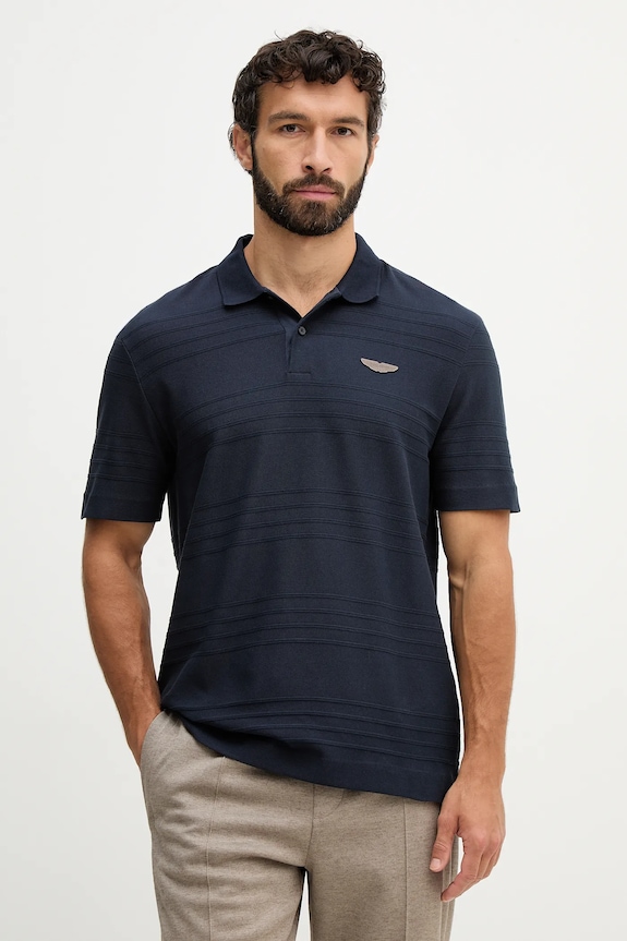 BOSS polo de bumbac C-Parris 242_AM regular bleumarin 50556174