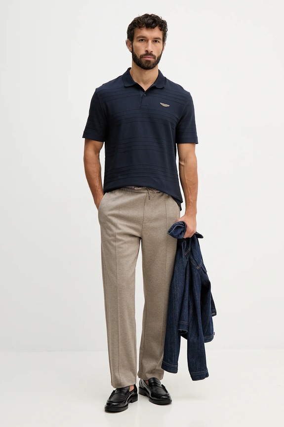 BOSS polo de bumbac C-Parris 242_AM 50556174 bleumarin SS26