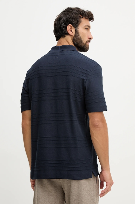 Îmbrăcăminte BOSS polo de bumbac C-Parris 242_AM 50556174 bleumarin