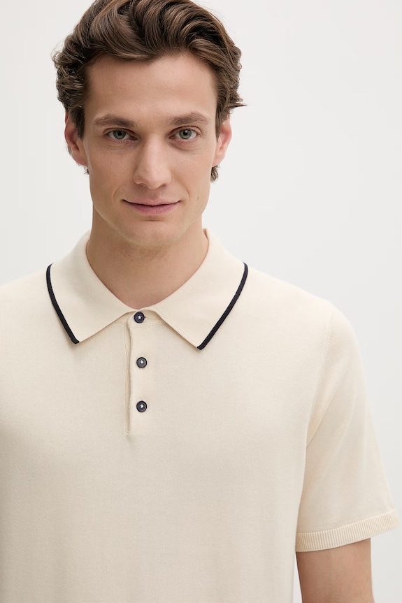 PS Paul Smith polo pentru bărbați, din bumbac bej M2R.818Z.V22594