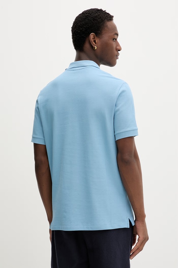 Îmbrăcăminte PS Paul Smith polo pentru bărbați bumbăcesc M2R.183KZ.V20067 albastru