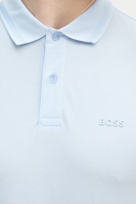 BOSS Green πόλο ανδρικό βαμβακερό Pio 1 50554574 μπλε