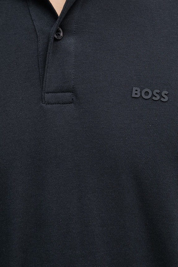 BOSS Green polo masculin din bumbac Pio 1 50554574 bleumarin