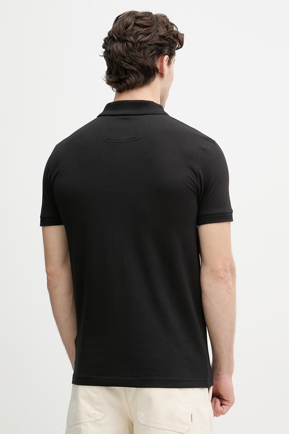 Îmbrăcăminte BOSS Green polo bărbați din bumbac Pio 1 50554574 negru