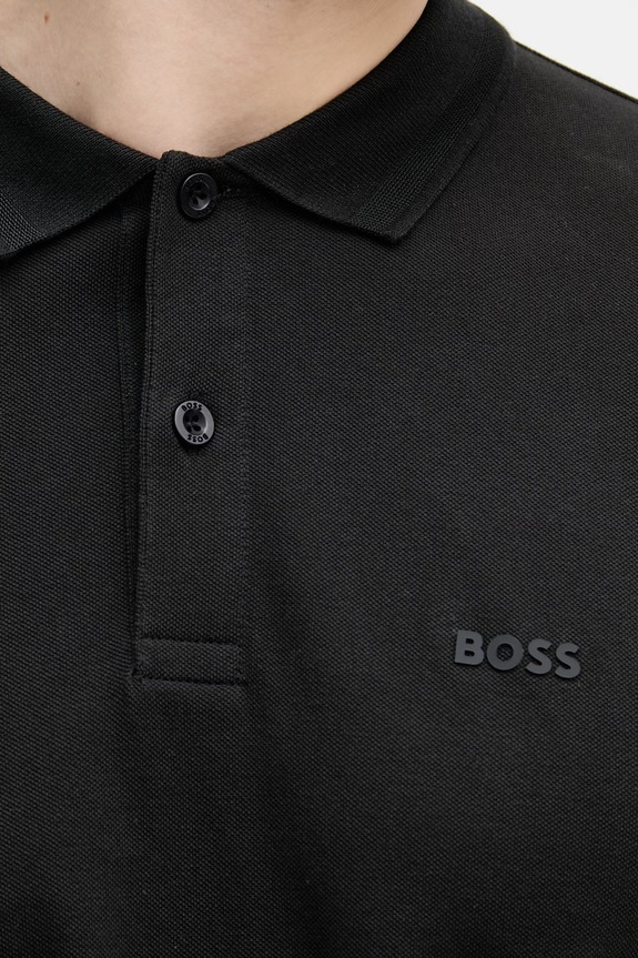 BOSS Green polo bărbați din bumbac Pio 1 50554574 negru