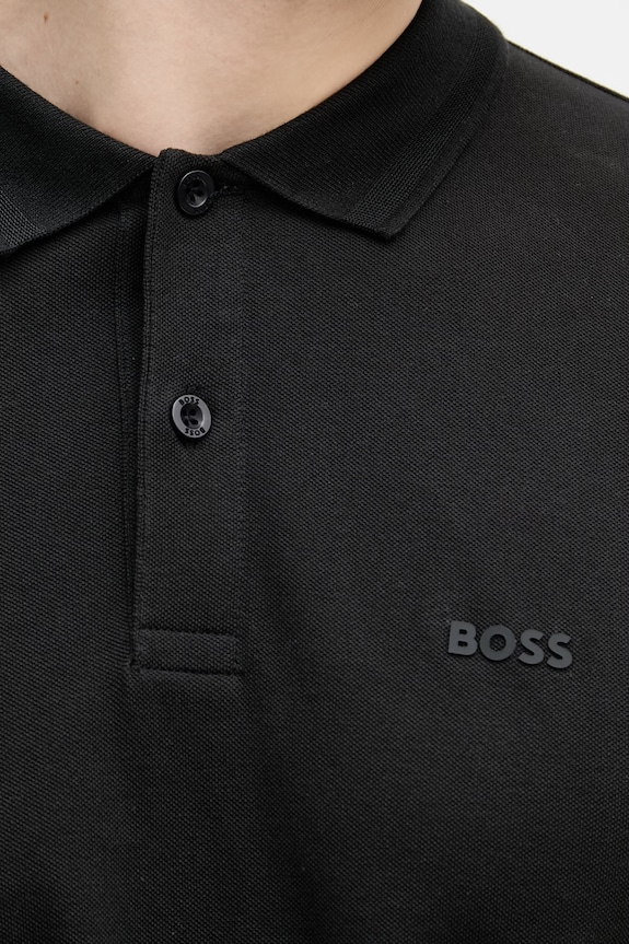 BOSS Green polo bărbați din bumbac Pio 1 50554574 negru