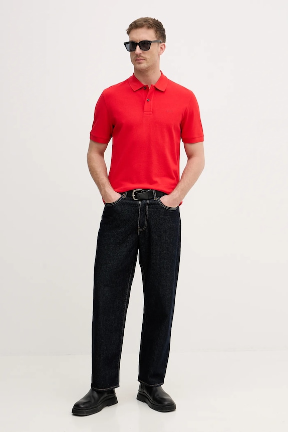 BOSS polo tričko pánske bavlnené Pallas 50553564 červená SS26