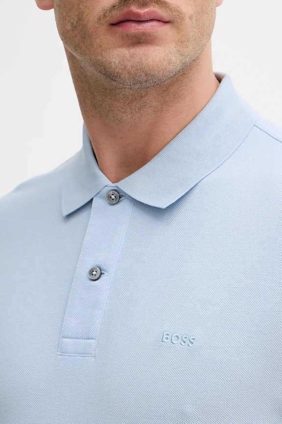 BOSS polo bărbătesc din bumbac Pallas 50553564 albastru
