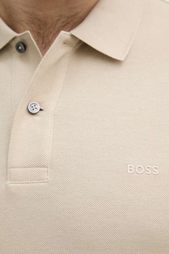 BOSS polo tričko pánske bavlnené Pallas 50553564 béžová