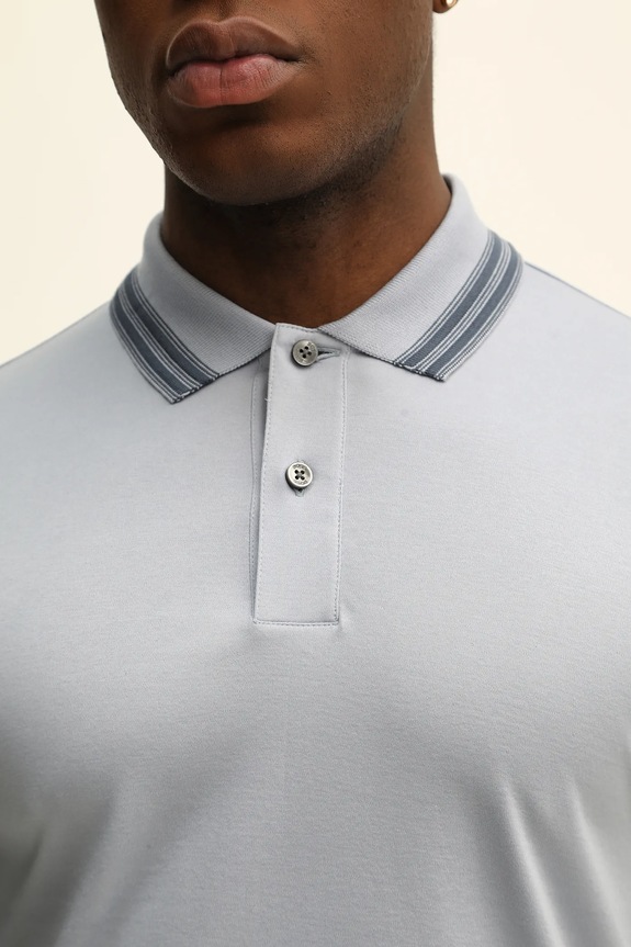 BOSS polo bawełniane H-Phillipson 202 50554529 niebieski