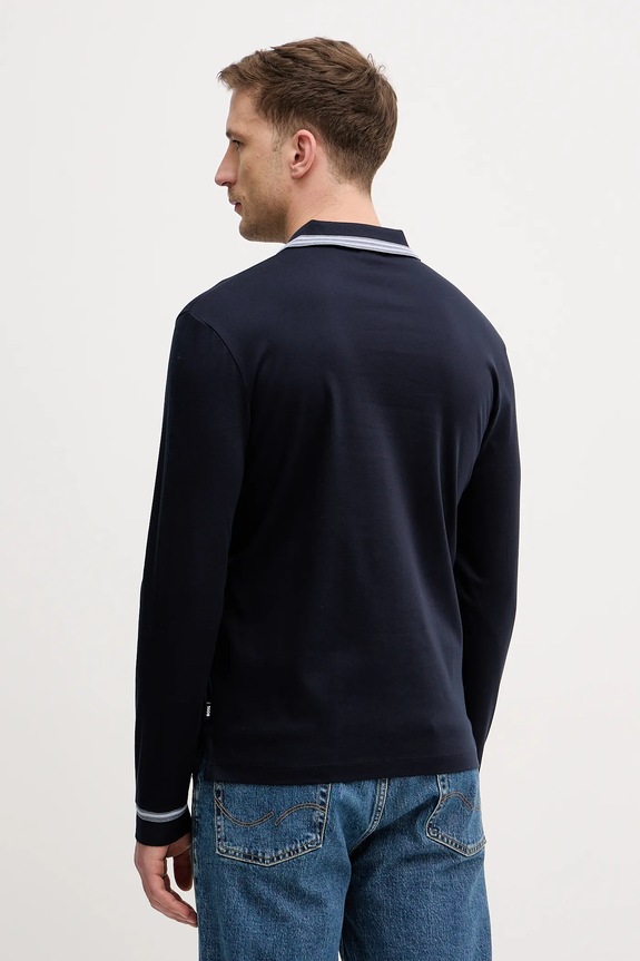 Abbigliamento BOSS top a maniche lunghe in cotone H-Pleins 202 50554530 blu navy
