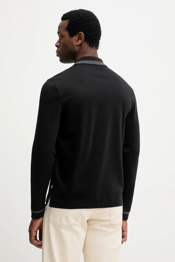 Abbigliamento BOSS top a maniche lunghe in cotone H-Pleins 202 50554530 nero