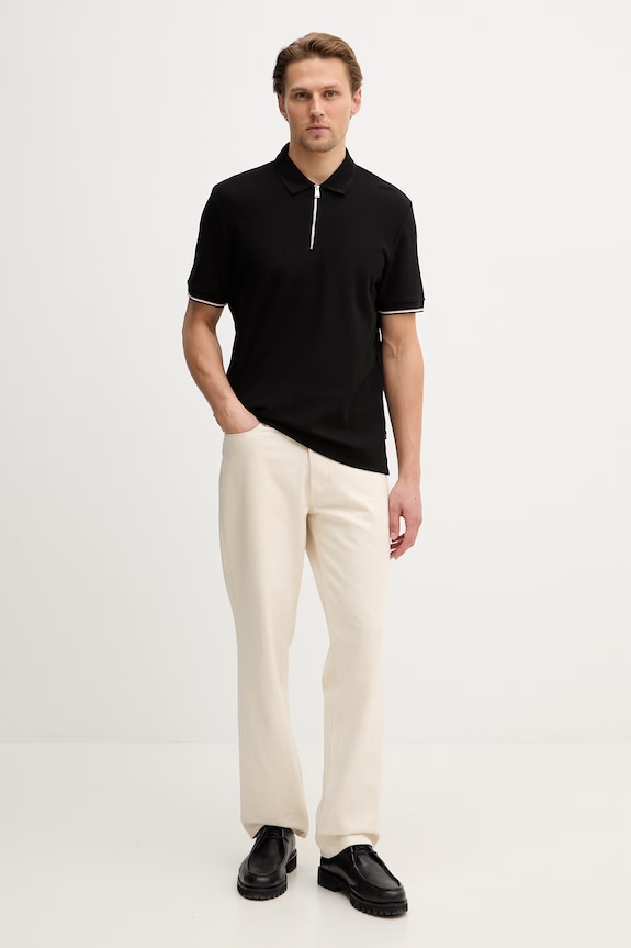 Bavlnené polo tričko BOSS C-Pei 04 50555108 čierna SS26