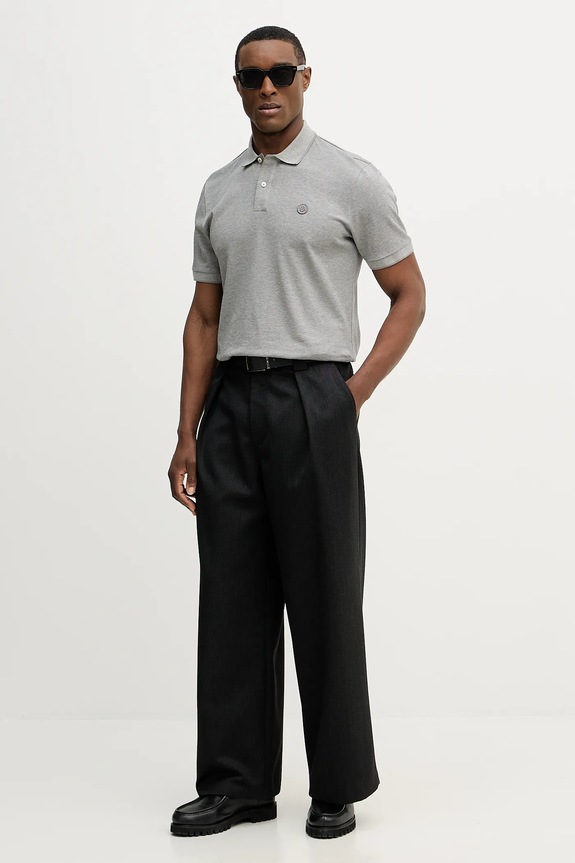 BOSS polo bawełniane C-Parris 98 50555300 szary SS26