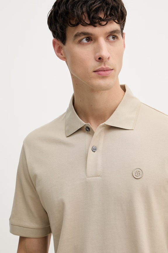 BOSS polo tričko pánske bavlnené C-Parris 98 béžová 50555300
