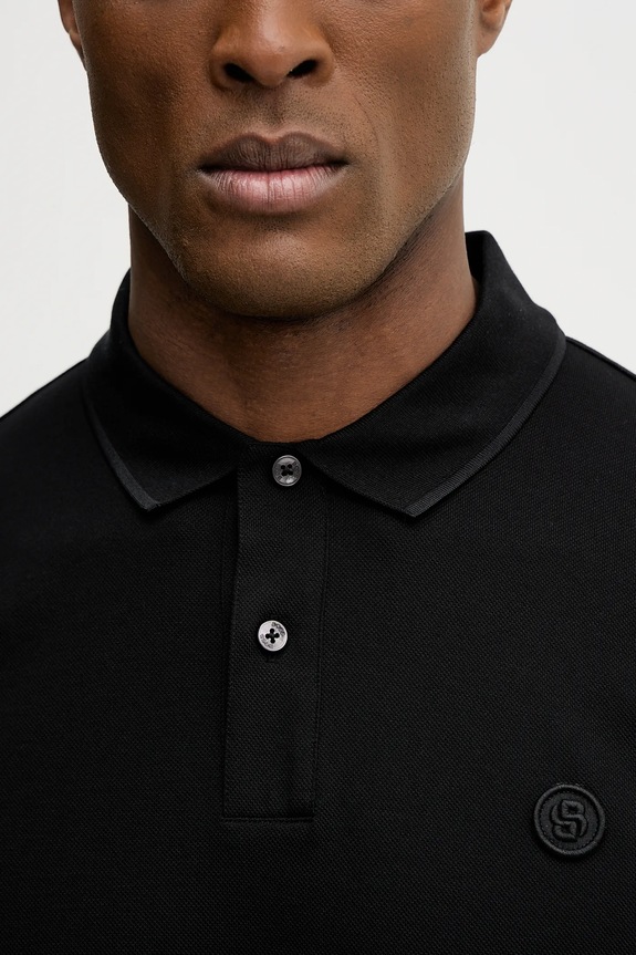 BOSS polo de bumbac C-Parris 98 50555300 negru