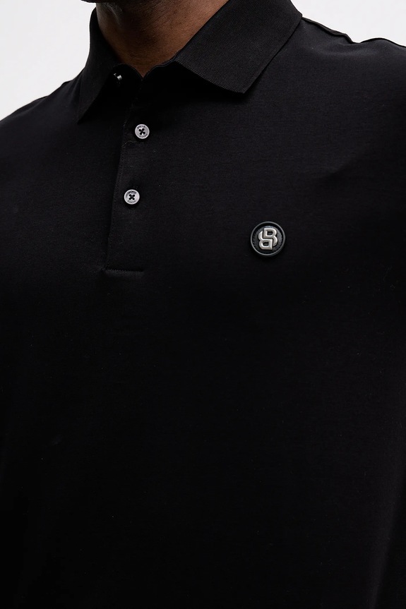 BOSS polo de bumbac C-Parris 01 50555829 negru