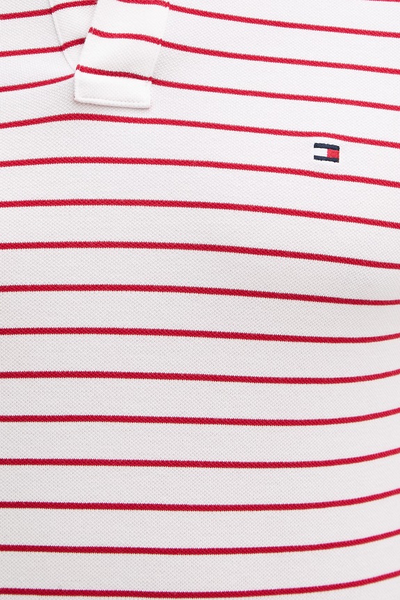 Tommy Hilfiger polo męskie bawełniane z elastanem MW0MW17770. czerwony