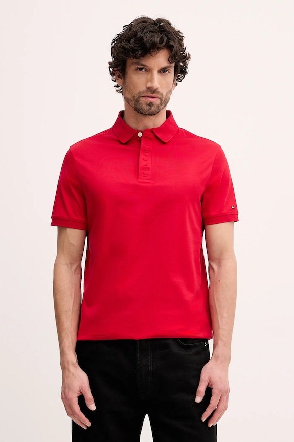 Tommy Hilfiger polo bawełniane bawełna czerwony MW0MW41611