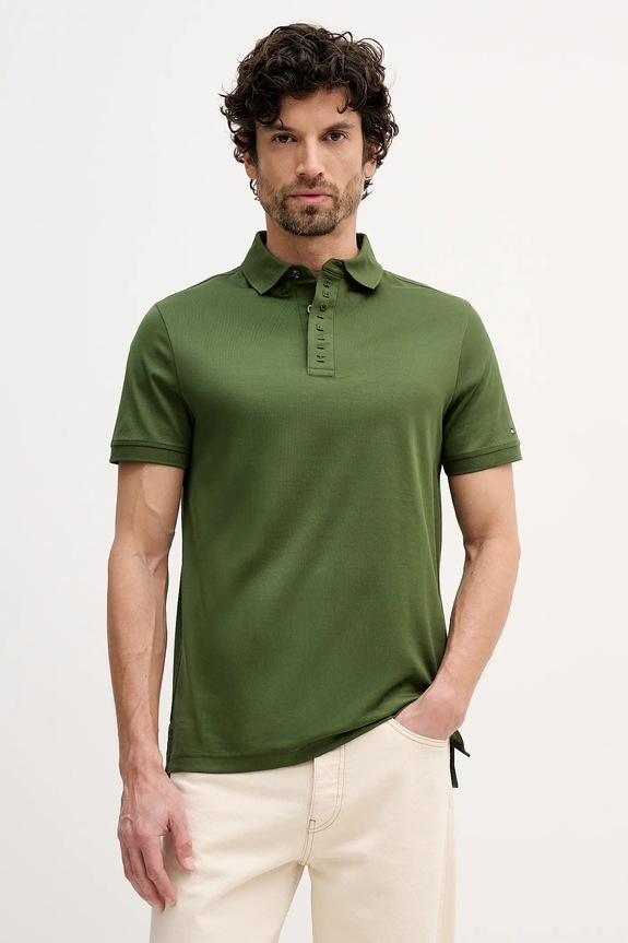 Tommy Hilfiger polo bawełniane bawełna zielony MW0MW41611