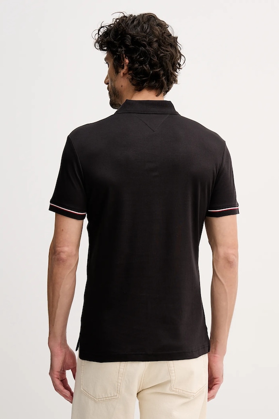 Odzież Tommy Hilfiger polo bawełniane MW0MW41612 czarny