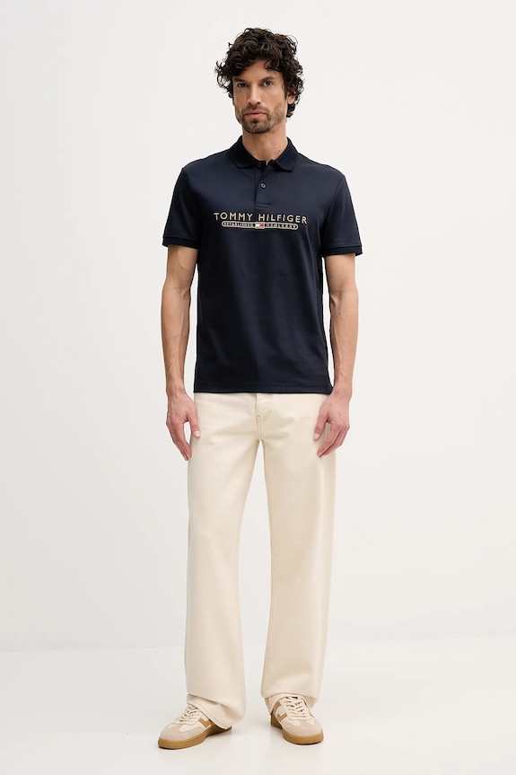 Tommy Hilfiger polo MW0MW41615 granatowy SS26