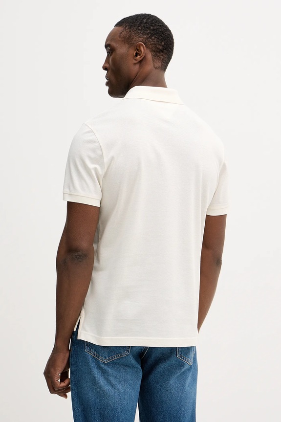 Oblečenie Bavlnené polo tričko Tommy Hilfiger MW0MW41621 béžová