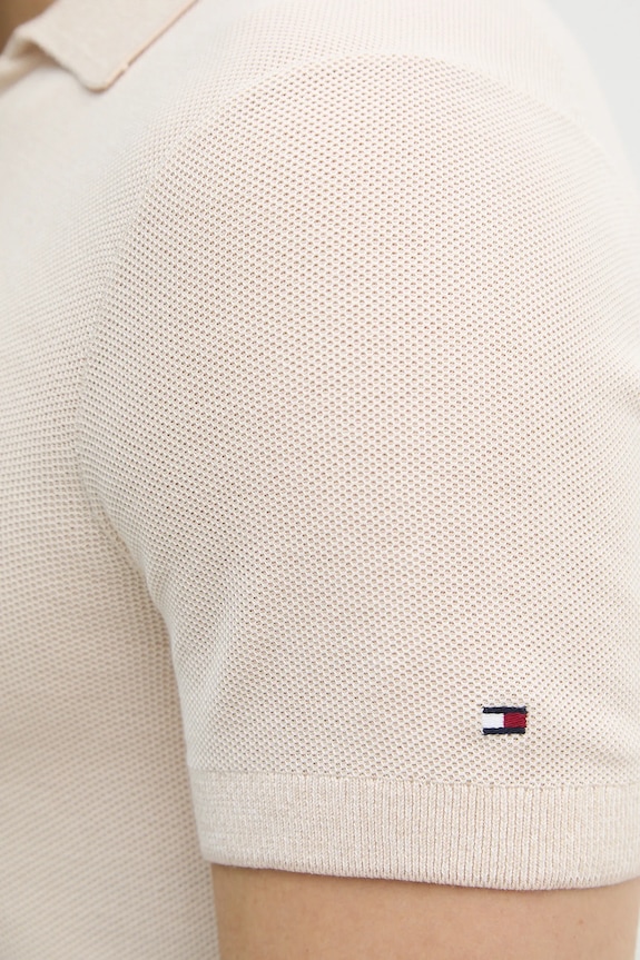 Polo tričko Tommy Hilfiger MW0MW41823 béžová