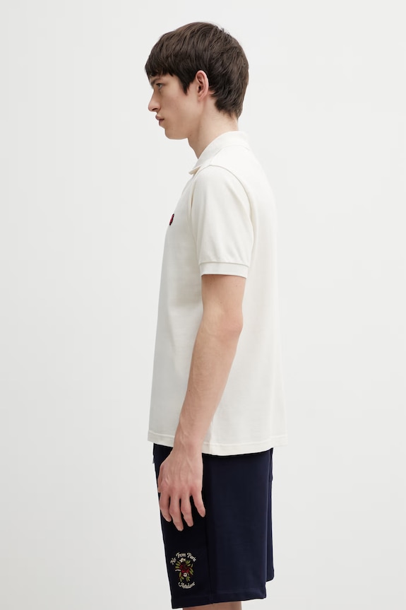 Kenzo polo bawełniane FF65PO1534PU beżowy SS26