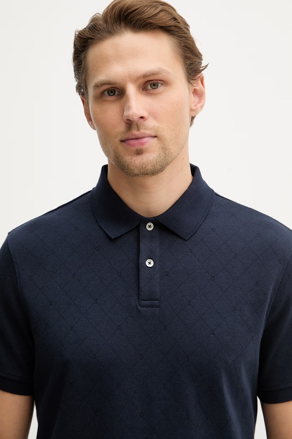 Guess tricou polo bleumarin M6RP05.KD181