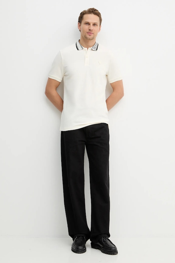 Guess tricou polo LYLE M6RP60.K7O64 bej SS26