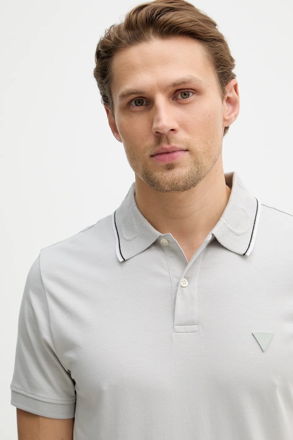 Guess tricou polo NOLAN gri M6RP66.J1314