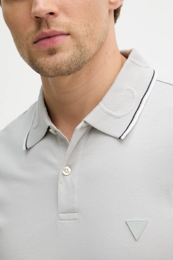 Guess tricou polo NOLAN M6RP66.J1314 gri