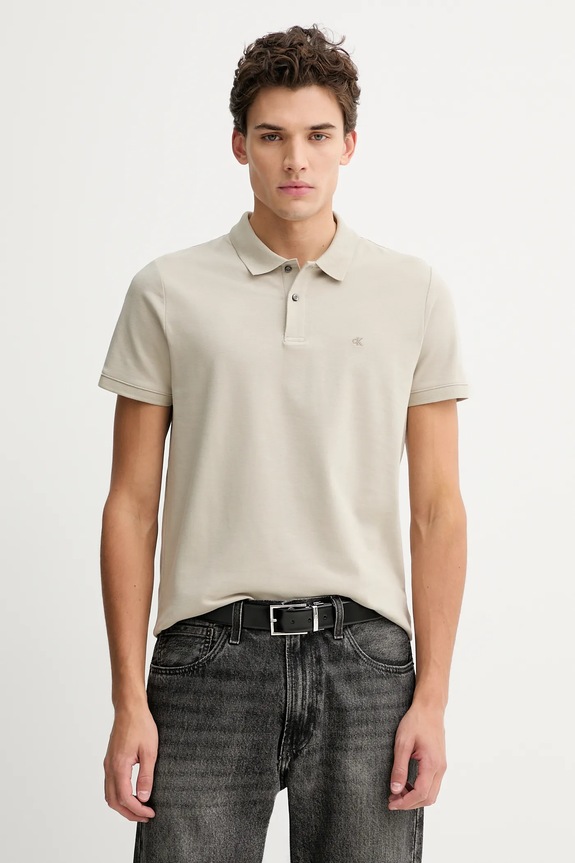 Calvin Klein poló sima bézs LV04LC254G