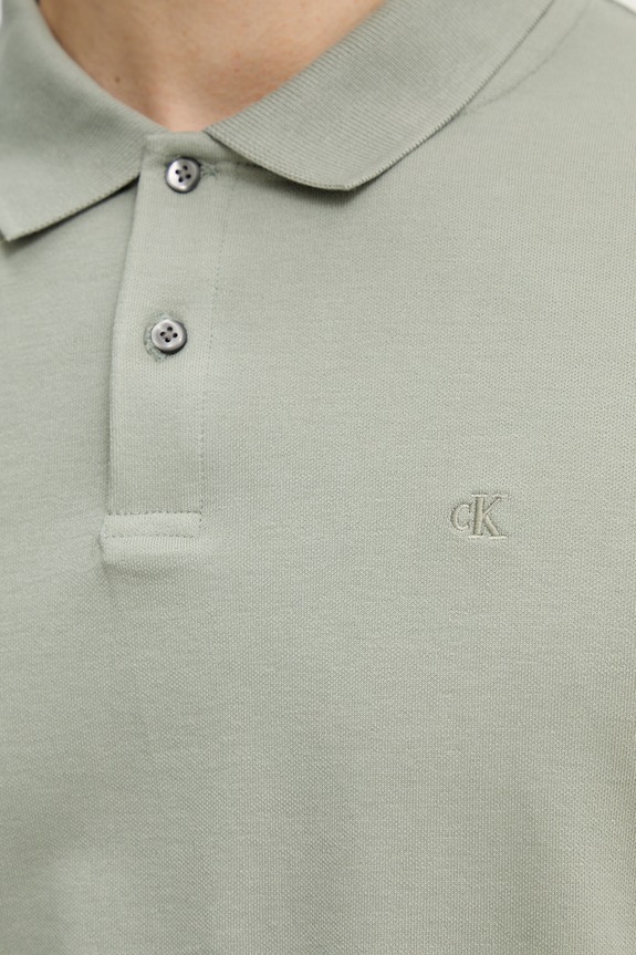 Calvin Klein polo męskie z bawełną LV04LC254G zielony