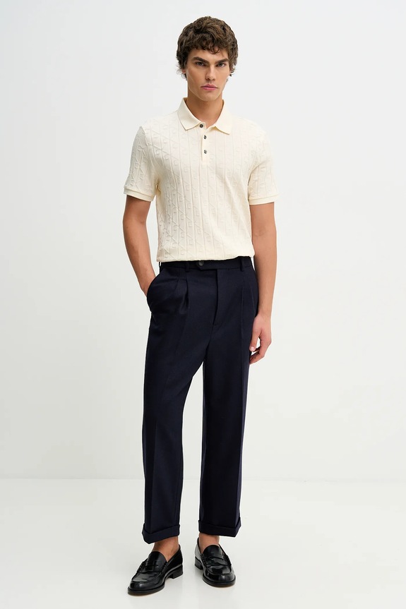 Bavlnené polo tričko Calvin Klein LV04LE203G béžová SS26