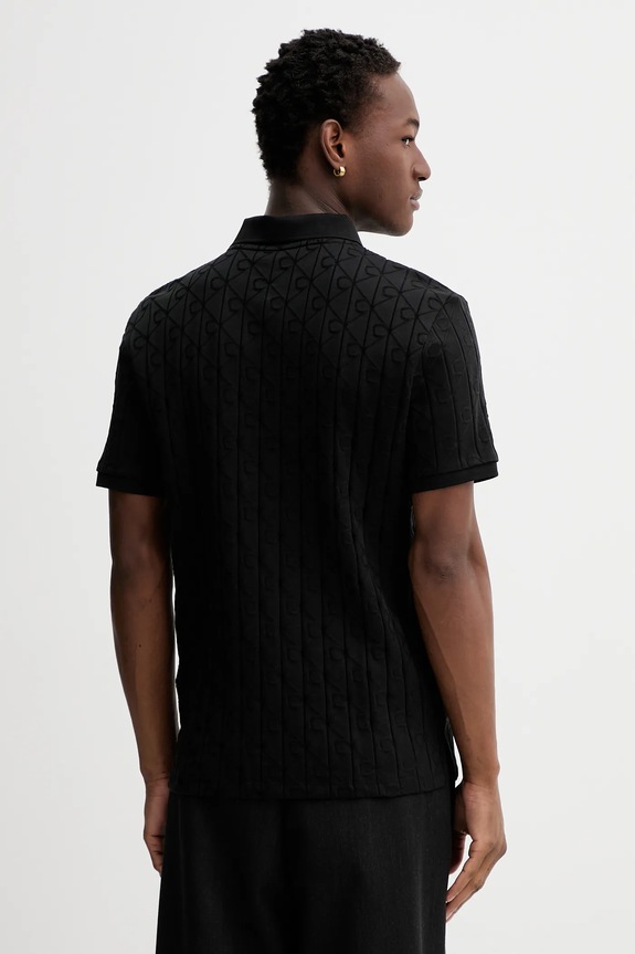 Oblečenie Bavlnené polo tričko Calvin Klein LV04LE203G čierna