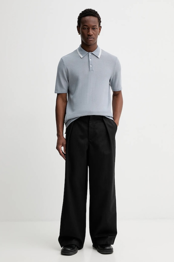 Polo tričko Rag & Bone RH9125H6MCO modrá SS26