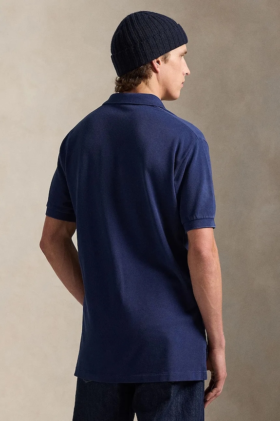 Βαμβακερό μπλουζάκι πόλο Polo Ralph Lauren 710A12934 σκούρο μπλε SS26
