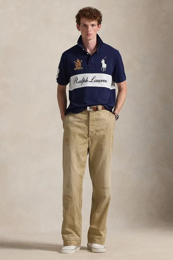 Ρούχα Βαμβακερό μπλουζάκι πόλο Polo Ralph Lauren 710P03953 σκούρο μπλε