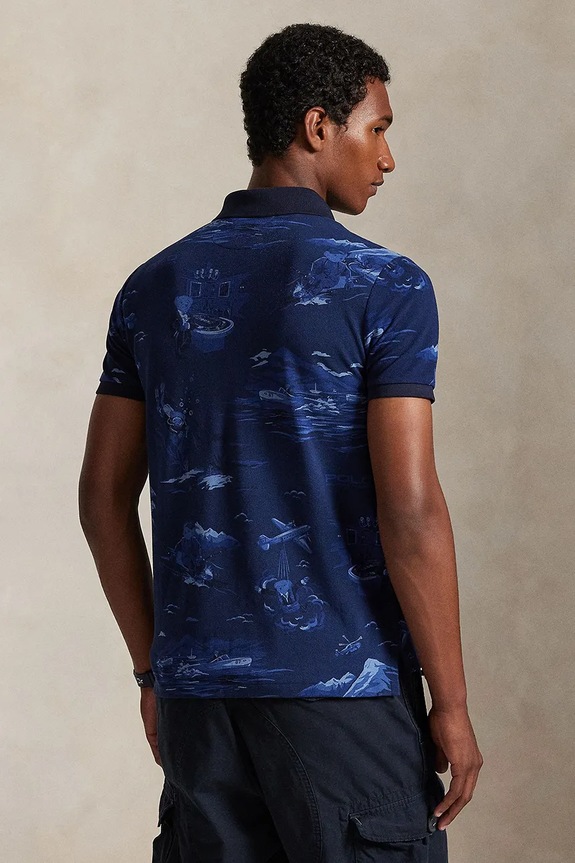 Bavlnené polo tričko Polo Ralph Lauren 710P04012 tmavomodrá SS26
