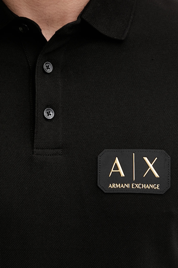 Armani Exchange polo de bumbac XM002231.AF10366 negru